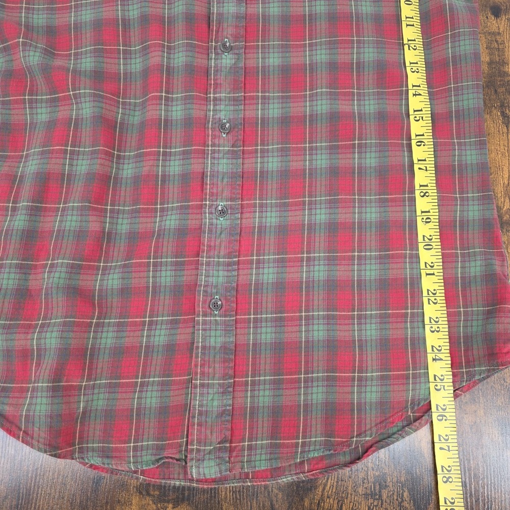 Polo Ralph Lauren Men's Long Sleeve Button Down Red Green Tartan Plaid Men's M - Picture 8 of 8